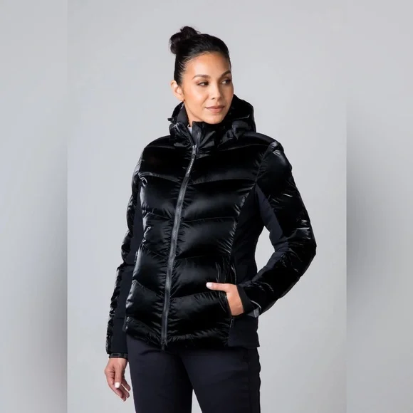 NWT Capranea Varuna Women's Black Puffer Jacket size 42 - Picture 2 of 3